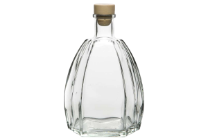Бутылка стеклянная БУТОН 0,75л. прозрачная, с пробкой