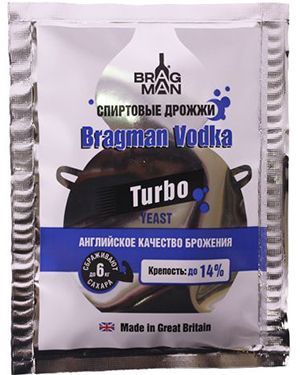 Турбо дрожжи Bragman Vodka для приготовления водки.